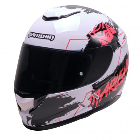 889 Warrior weiß rot mit getöntem Visier (Zubehör)