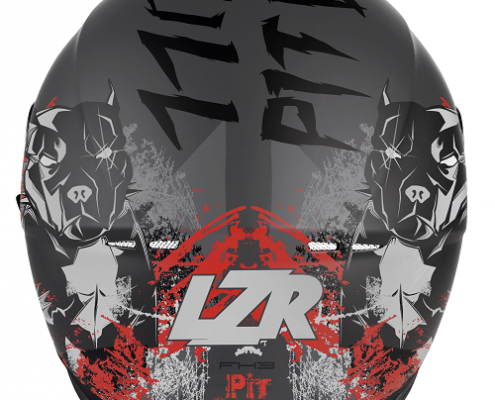 Fh-3 Pitbull 3 - Black - Red - White - Mat Back 1